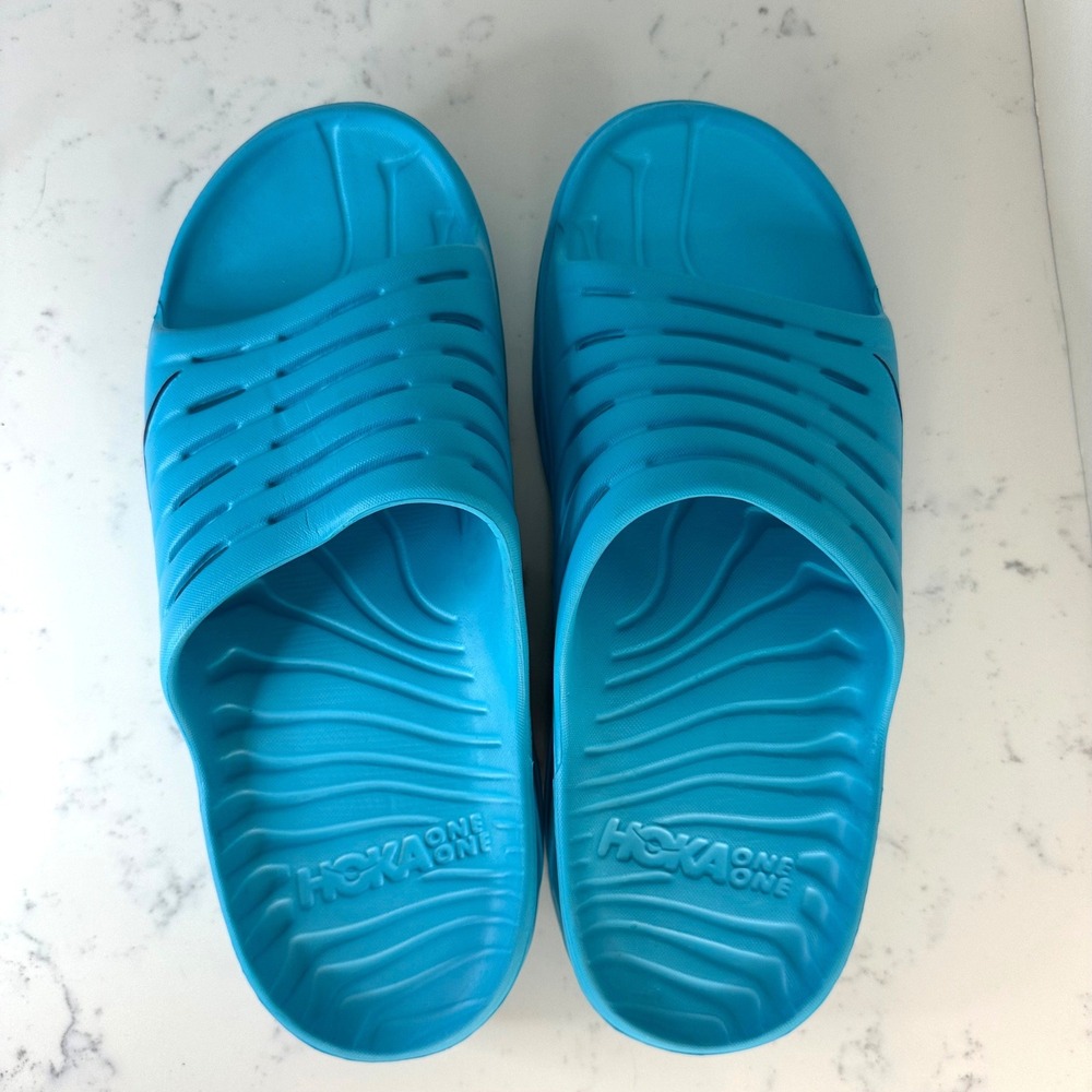 Hoka One One Ora Recovery Slide Scuba Blue Mens Size 10 Sandals - Picture 5 of 6